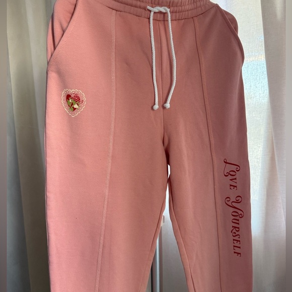 Love Yourself Drawstring Pink Sweatpants -Dippin Daisys Medium NWOT - Picture 4 of 7